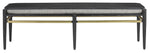 Currey and Company Visby Smoke Black Bench 7000-0312