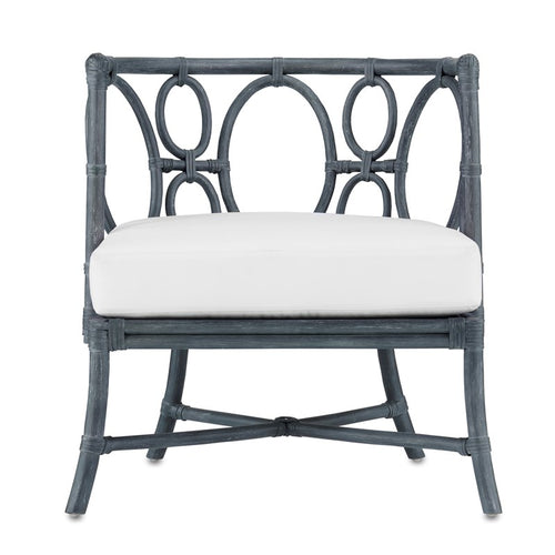 Currey and Company Tegal Muslin Navy Chair 7000-0621