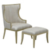 Currey and Company Garson Silver Linen Chair 7000-0642
