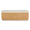 Currey and Company Anisa Natural Parchment Storage Bench 7000-0662