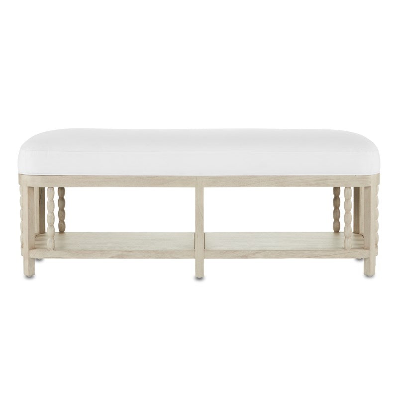 Currey and Company Norene Muslin Bench 7000-0671