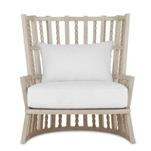 Currey and Company Norene Muslin Wing Chair 7000-0681
