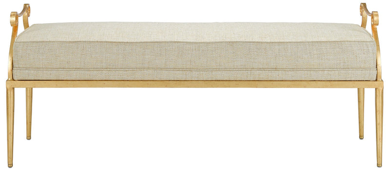 Currey and Company Genevieve Shimmer Gold Bench 7000-1042