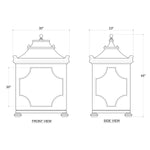 Lovecup Antiqued Chinoiserie Dog Bed Small with Mattress