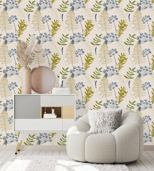 Herbal White Wallpaper