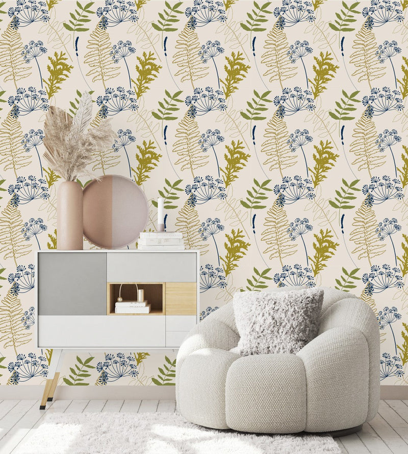 Herbal White Wallpaper