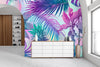 Purple Palms and Pineapple Wallpaper