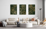 Sunflowers Pattern Set of 3 Prints Modern Wall Art Modern Artwork