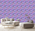 Modish Purple Floral Wallpaper