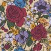 Beige Wallpaper with Red Roses