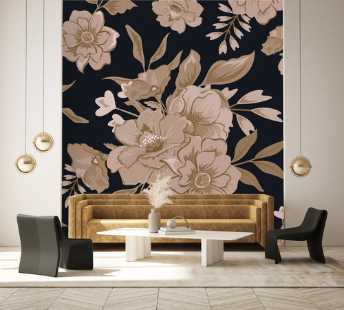 Brown Flowers Wallpaper