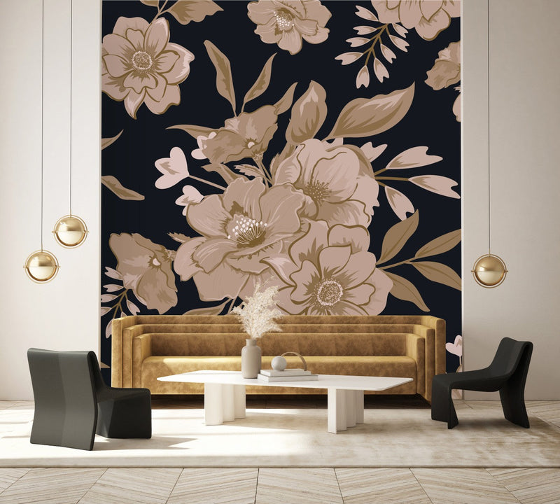 Brown Flowers Wallpaper