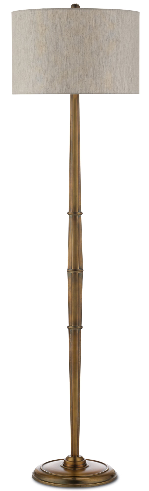 Currey and Company Harrelson Brass Floor Lamp 8000-0058