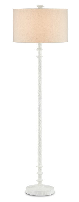 Currey and Company Gallo White Floor Lamp 8000-0106