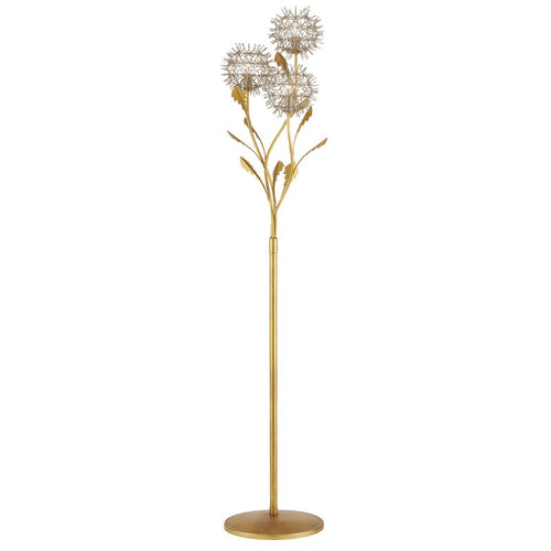 Currey and Company Dandelion Silver & Gold Floor Lamp 8000-0137