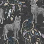 Dark Wallpaper with Wolves
