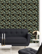 Dark Wallpaper with Poplar Leaves