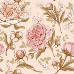 Contemporary Modern Gentle Peonies Wallpaper
