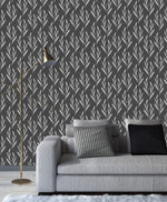 Grey Wallpaper with Branches of Tree