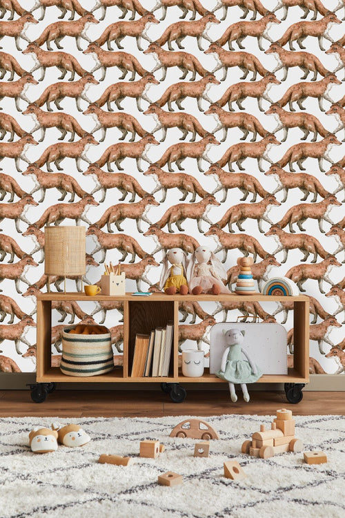 Wallpaper with Foxes