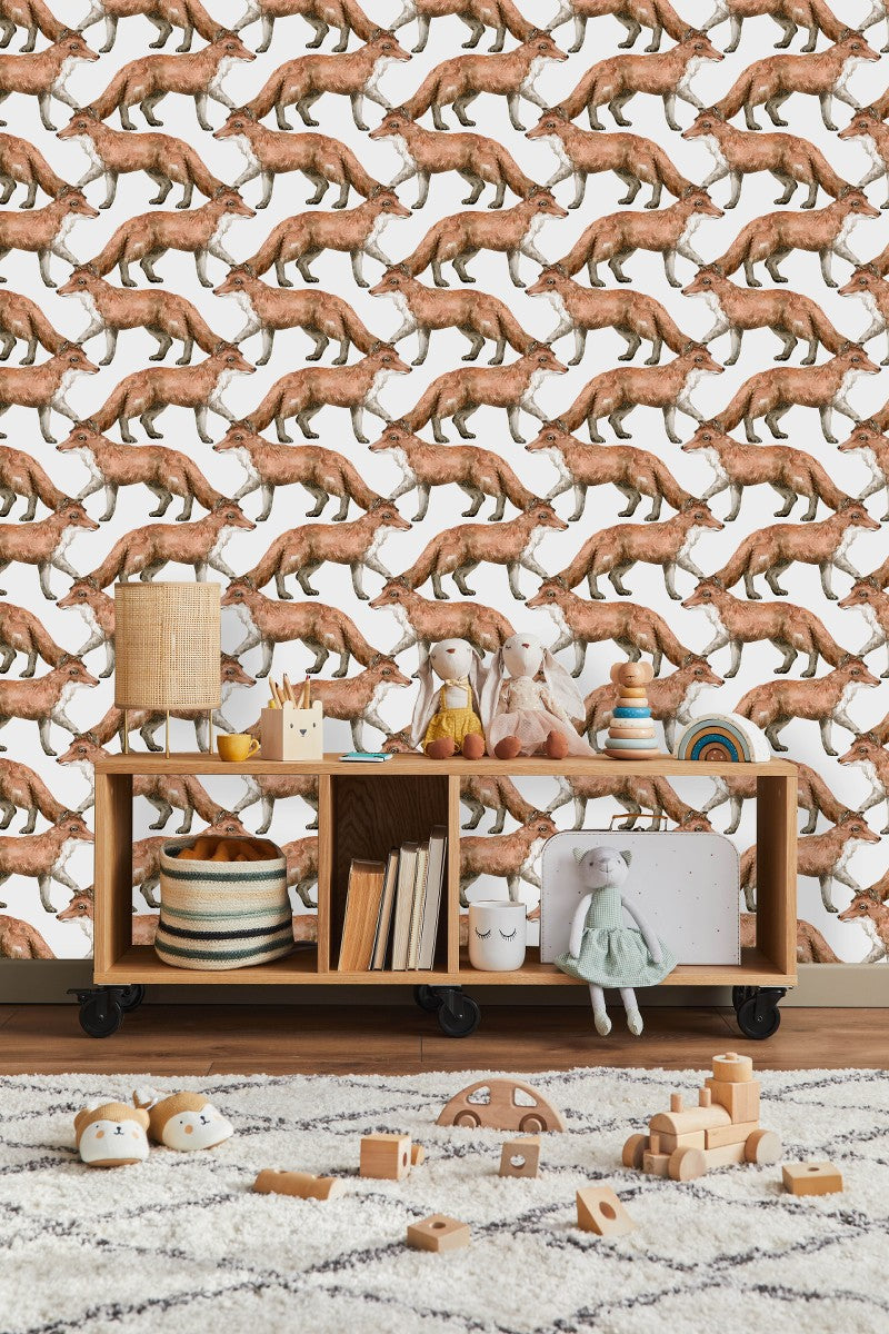 Wallpaper with Foxes