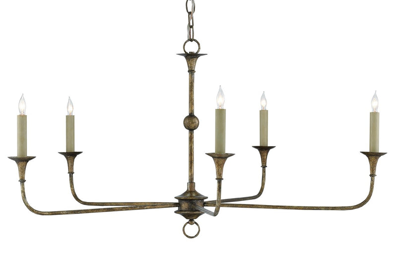 Currey and Company Nottaway Bronze Small Chandelier 9000-0143