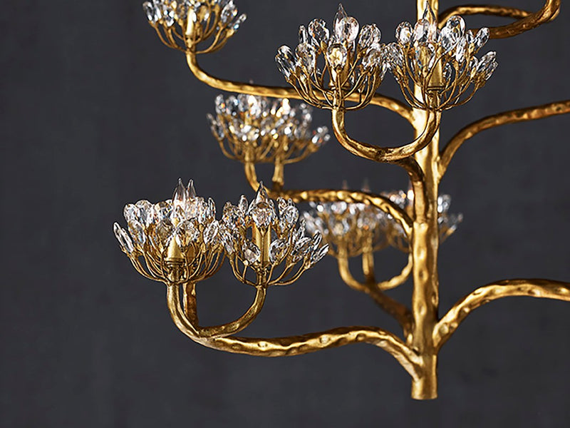 Currey and Company Agave Americana Gold Chandelier 9000-0157