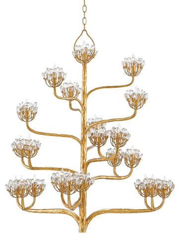Currey and Company Agave Americana Gold Chandelier 9000-0157
