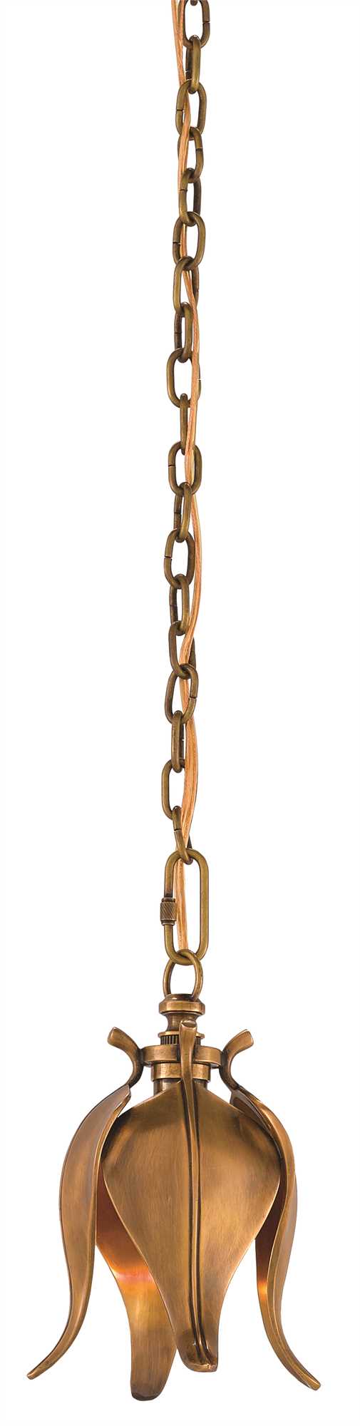 Currey and Company Iota Pendant, Brass 9000-0347