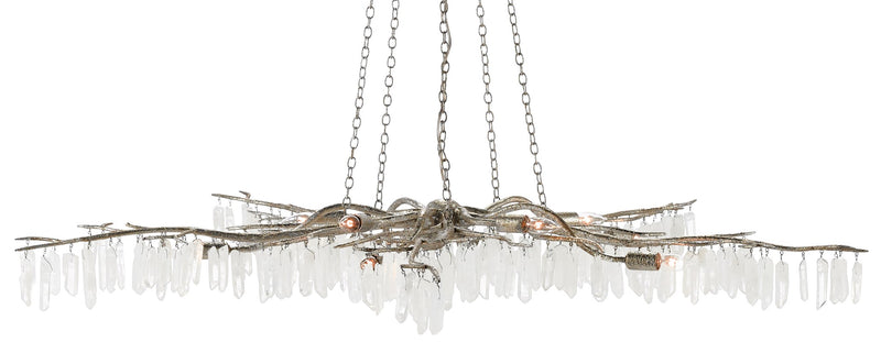 Currey and Company Forest Light Silver Chandelier 9000-0368