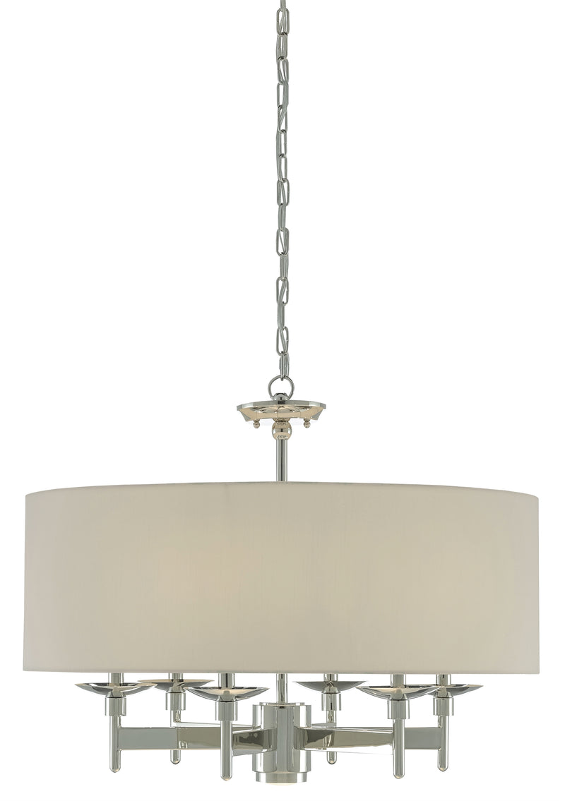 Currey and Company Bering Nickel Chandelier 9000-0424