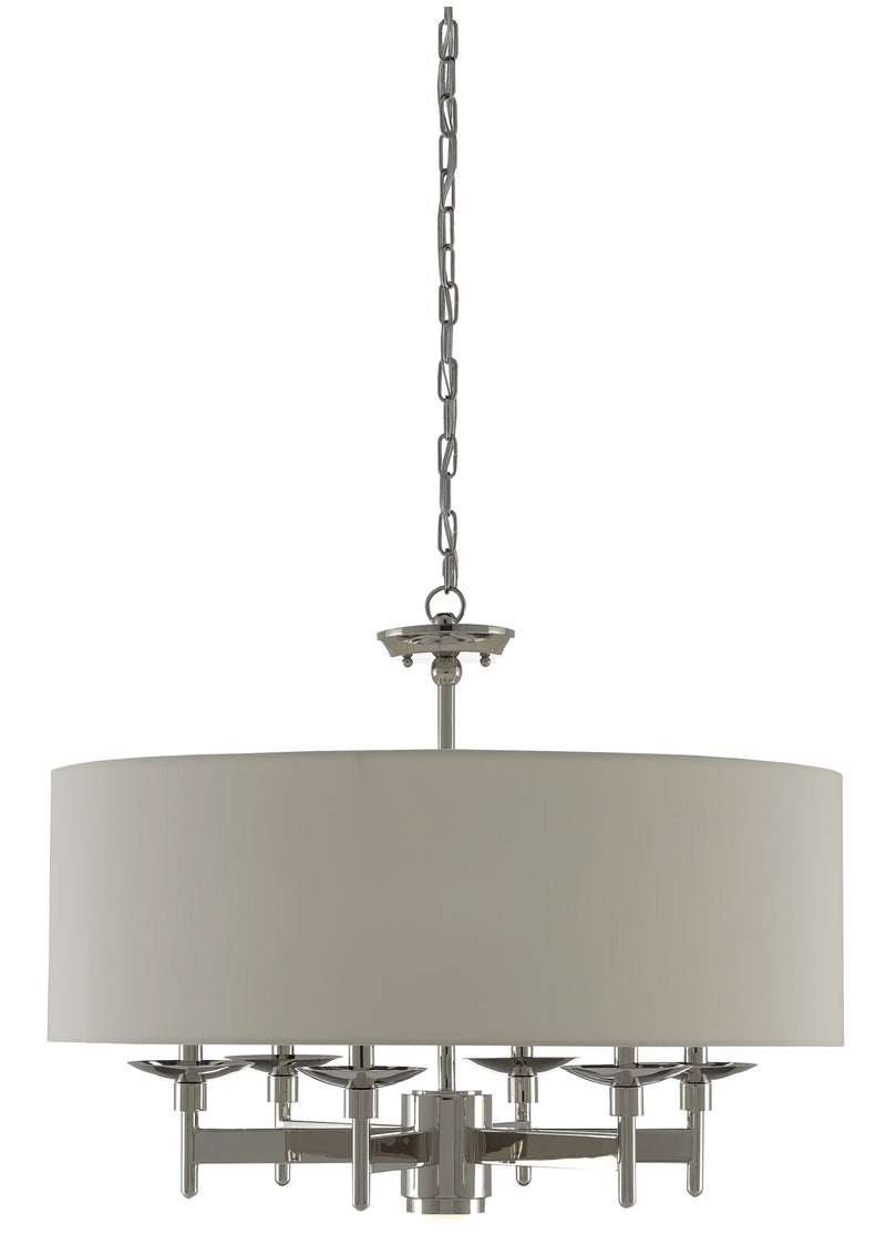 Currey and Company Bering Nickel Chandelier 9000-0424