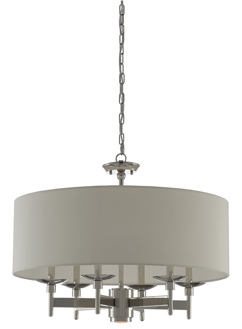 Currey and Company Bering Nickel Chandelier 9000-0424