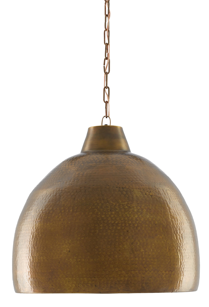 Currey and Company Earthshine Brass Large Pendant 9000-0425