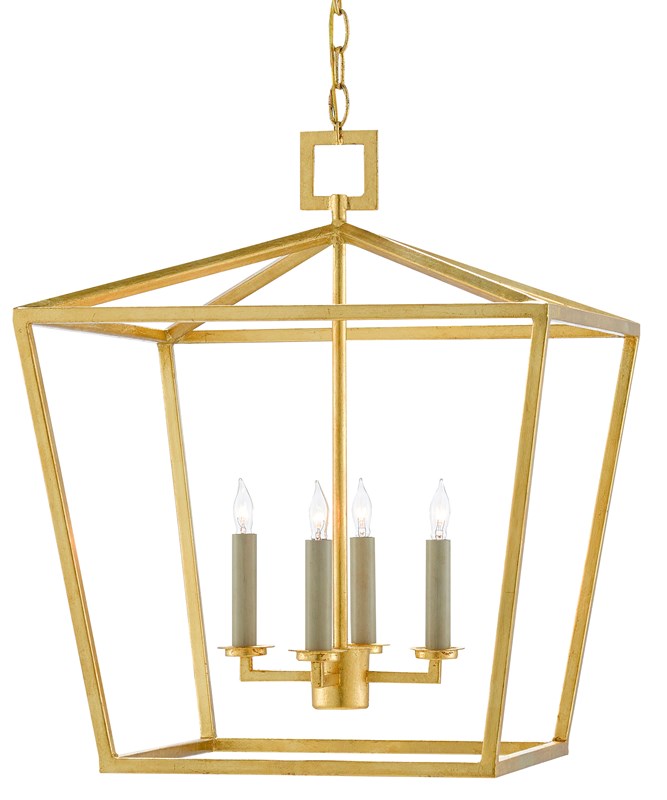 Currey and Company Denison Gold Medium Lantern 9000-0457