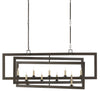 Currey and Company Middleton Bronze Rectangular Chandelier 9000-0525