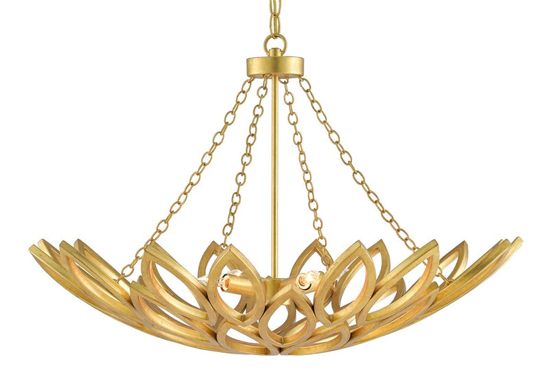 Currey and Company Allemande Gold Chandelier 9000-0565