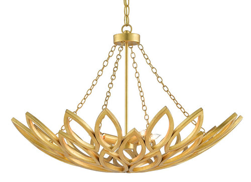 Currey and Company Allemande Gold Chandelier 9000-0565