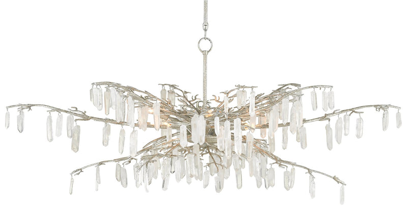 Currey and Company Forest Dawn Silver Chandelier 9000-0608