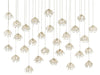 Currey and Company Crystal Bud 30-Light Multi-Drop Pendant 9000-0672