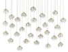 Currey and Company Crystal Bud 30-Light Multi-Drop Pendant 9000-0672
