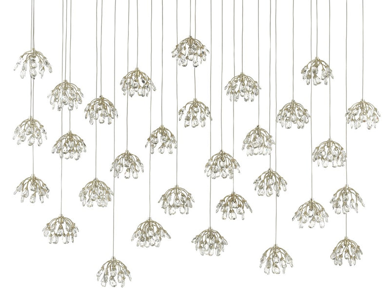 Currey and Company Crystal Bud 30-Light Multi-Drop Pendant 9000-0672