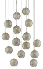 Currey and Company Giro Round 15-Light Multi-Drop Pendant 9000-0684