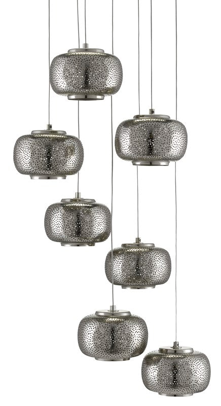 Currey and Company Pepper 7-Light Multi-Drop Pendant 9000-0690