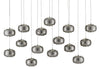 Currey and Company Pepper Rectangular 15-Light Multi-Drop Pendant 9000-0692
