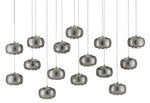 Currey and Company Pepper Rectangular 15-Light Multi-Drop Pendant 9000-0692