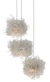 Currey and Company Birds Nest 3-Light Multi-Drop Pendant 9000-0696