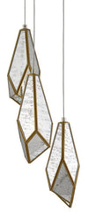 Currey and Company Glace 3-Light Multi-Drop Pendant 9000-0703