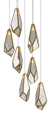 Currey and Company Glace 7-Light Multi-Drop Pendant 9000-0704