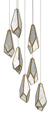 Currey and Company Glace 7-Light Multi-Drop Pendant 9000-0704